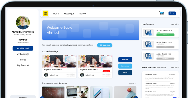 Selynk customer dashboard
